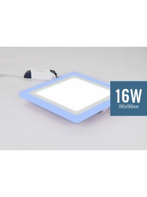 Lotus 16W Square Blue Edge Lit LED Panel Light