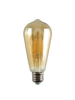 E27 4W LED Filament Pear Shaped Bulb Amber (Warm White 2700K)