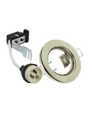 EcoSpot+ Hoop Downlight Steel GU10 Fixed Brass