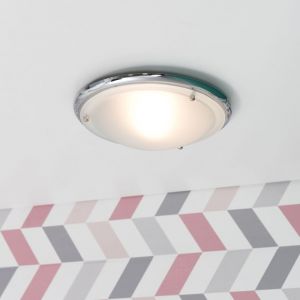 IP44 Flush LED Ceiling Light Chrome