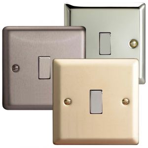 Varilight 1 Gang 1 or 2 Way 10A Rocker Light Switch Standard Plate