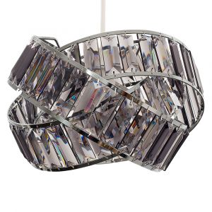 Hudson Intertwined Non Electric Pendant Chrome / Smoked Grey