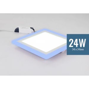 Lotus 24W Square Blue Edge Lit LED Panel Light