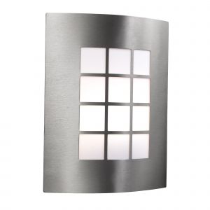 Mirrorstone Stainless Steel IP44 Outdoor Wall Light With Square Opal Polycarbonate Diffuser