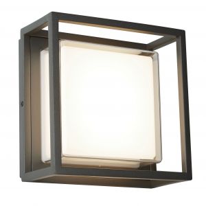 Mirrorstone Aluminium Outdoor LED Square Dark Grey Wall Flush II