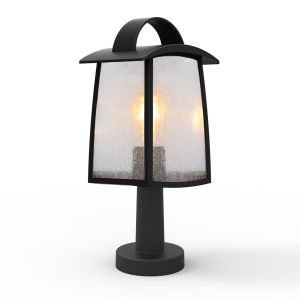 Kelsey Outdoor LED Post Light With Decorative Glass