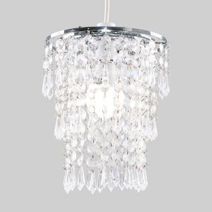 3 Tier Clear Acrylic Droplet NE Pendant Shade (Shade Only)