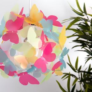 Multi Coloured Butterfly Ball NE Pendant Shade (Shade Only)