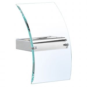 Mirrorstone LED Bevelled Curved Glass Chrome Wall Bracket 