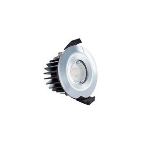Integral Low-Profile IP65 440lm 6W Polished Chrome 70-75mm Cutout Fire Rated Integrated Dimmable Downlight