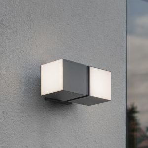 Cuba Outdoor LED Wall Light With Double Rotating Heads