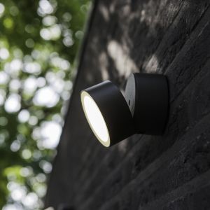 Small Grey Trumpet Outdoor LED Wall Light